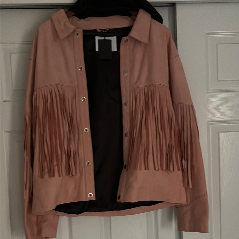 Women's Pink Fringe Jacket